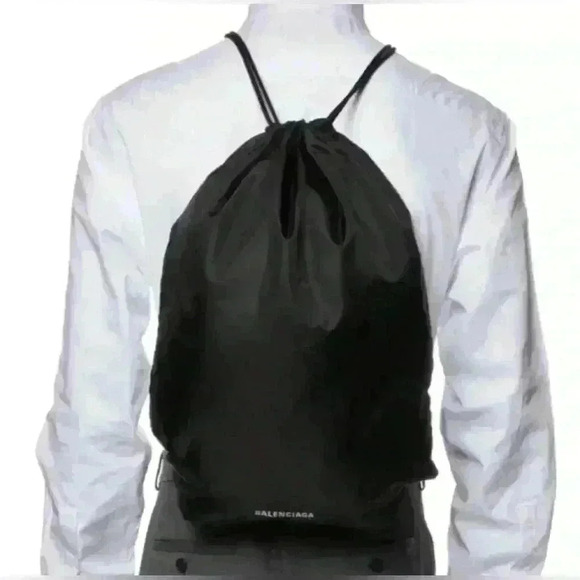 Balenciaga Logo Nylon Drawstring Backpack / dust bag - Picture 1 of 10